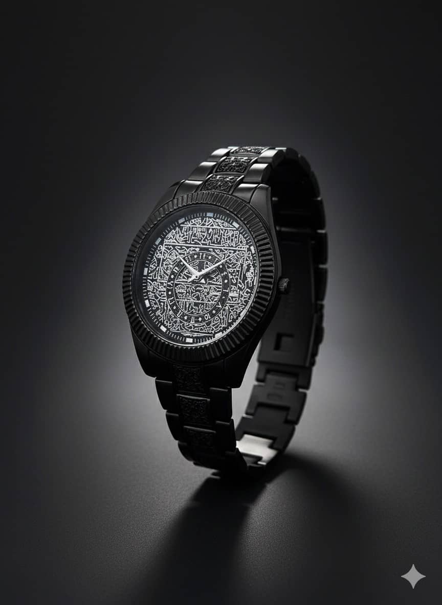 Renaissance Traders Black Metal Analog Men's Watch