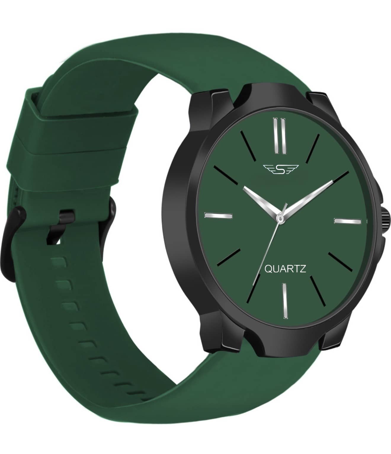 Shivark Green Silicon Analog Men's Watch