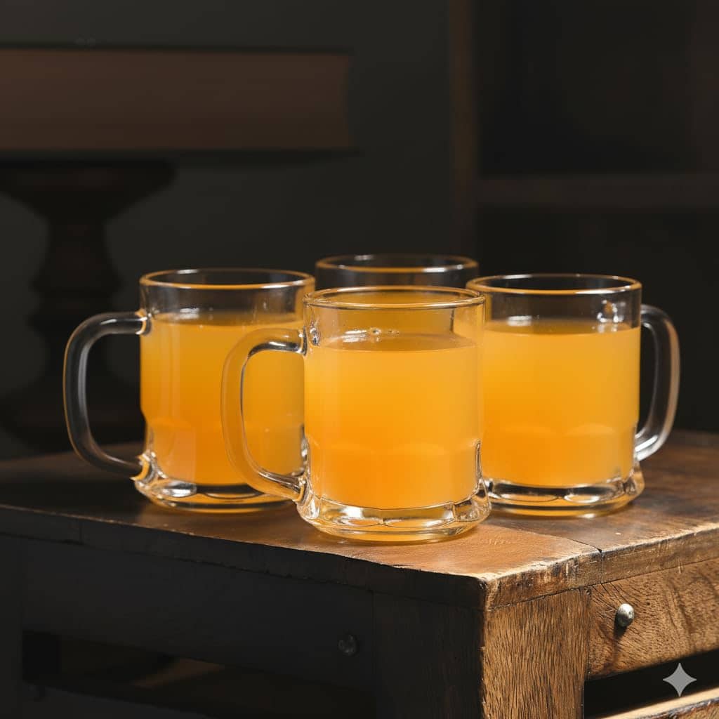 AFAST Stylish Tea/ Coffee Cup Solid Glass Tea Cup 200 ml ( Pack of 4 )