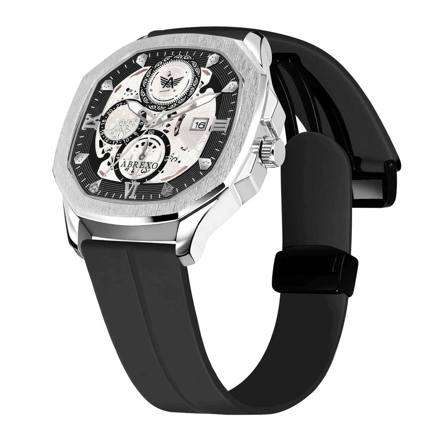 Abrexo Black Silicon Analog Men's Watch