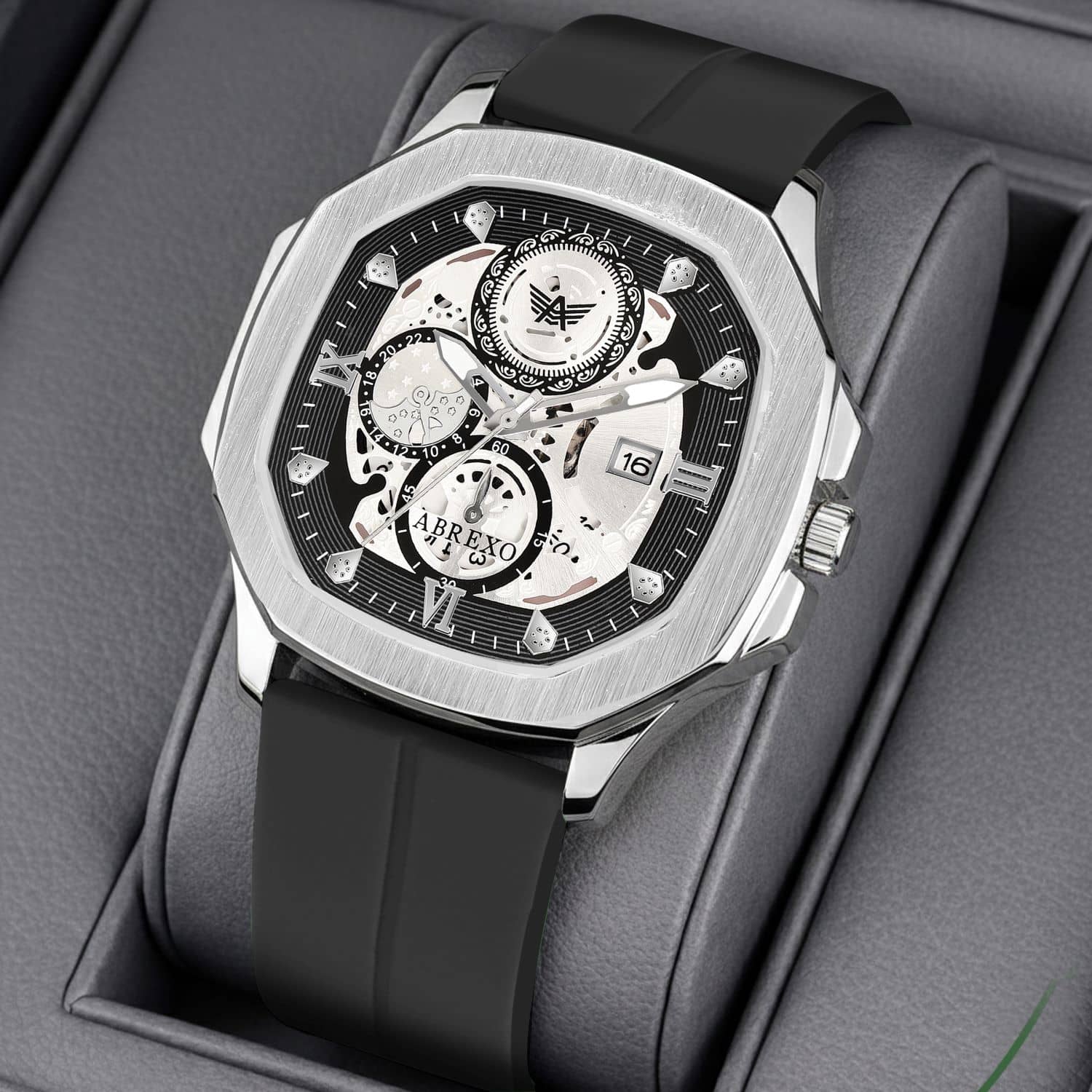 Abrexo Black Silicon Analog Men's Watch