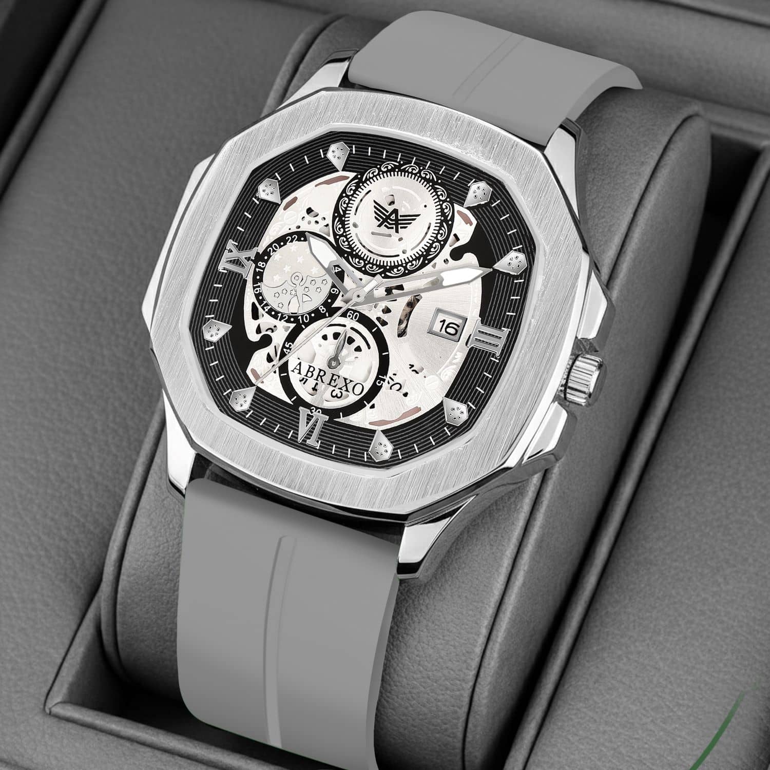 Abrexo Dark Grey Silicon Analog Men's Watch