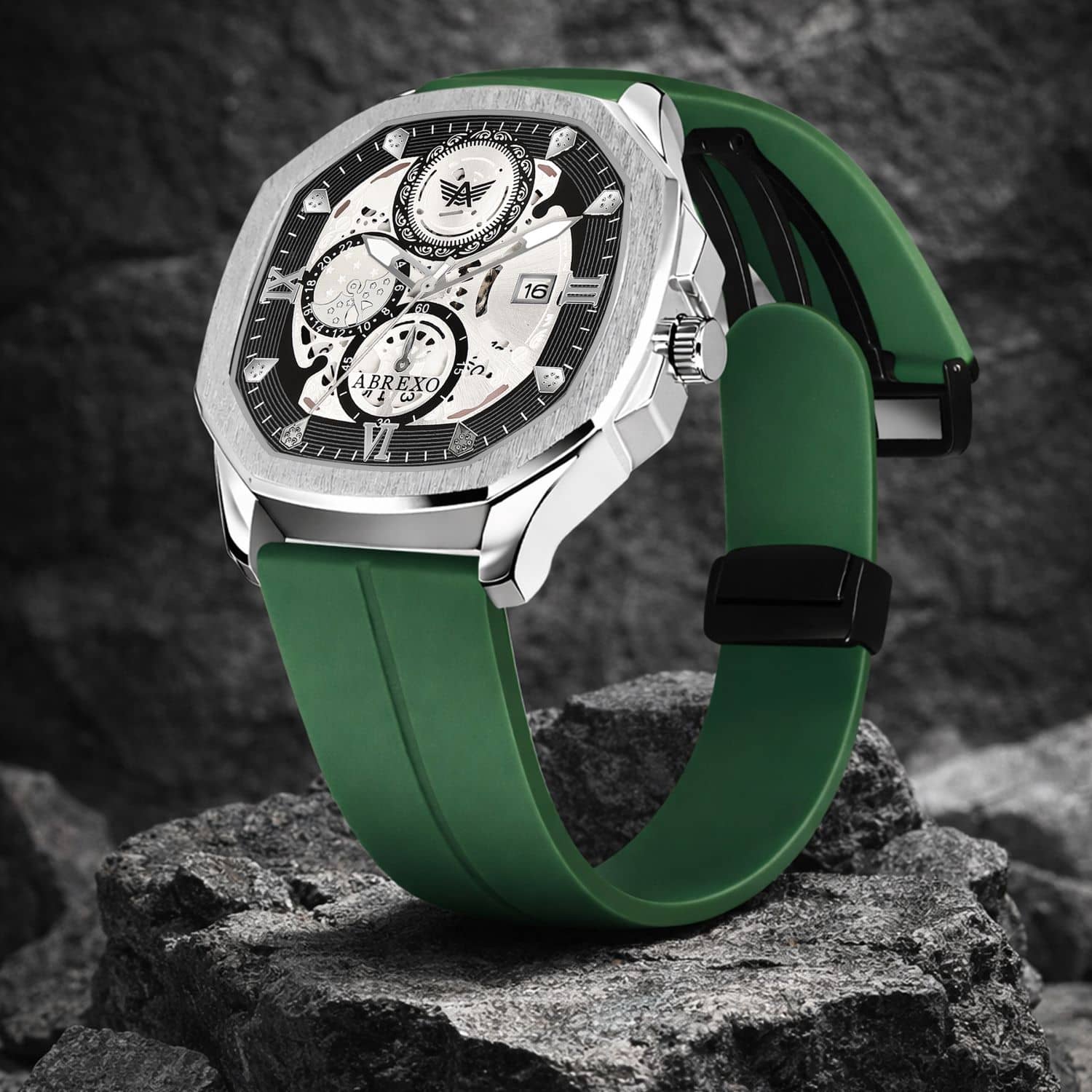 Abrexo Green Silicon Analog Men's Watch