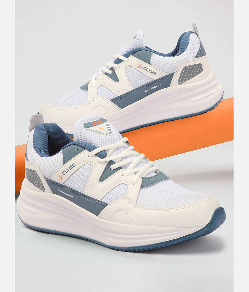 Clymb White Men's Sneakers - Casual Shoes | Buy online on ZillyBuy