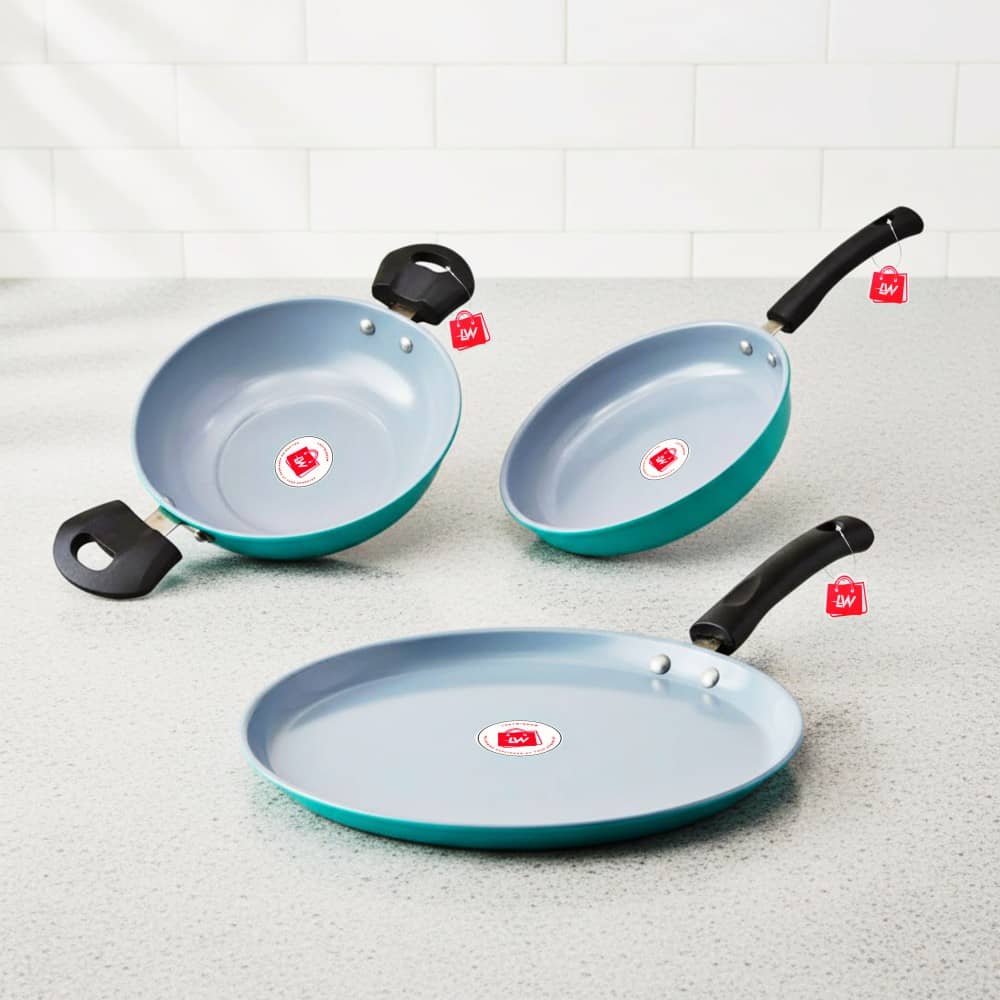 LAZYWINDOW Non Stick Iron Cookware Sets FryPan, Kadhai &Tawa - Cookware | Buy online on ZillyBuy