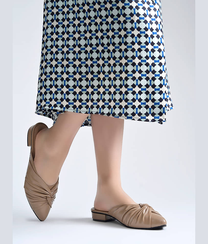 NZS Beige Women's Mules Heels - Heels | Buy online on ZillyBuy