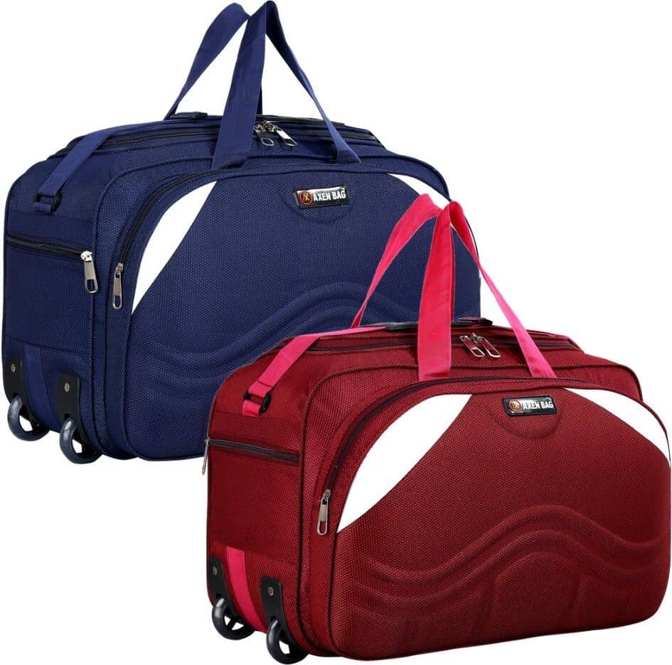 AXEN BAGS 50 Ltrs Multi Polyester Duffle Trolley