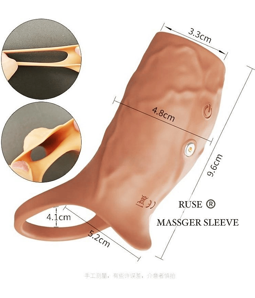 Vibrating Dick Head Penis Sleeve For Immense Pleasure And Variation In Sex Drive - Sex Toys For Men And Couples + Free Kaamraj Lubricant By Naughty Nights Vibrating Dick Head Penis Sleeve For Immense Pleasure And Variation In Sex Drive - Sex Toys For Men And Couples + Free Kaamraj Lubricant By Naughty Nights