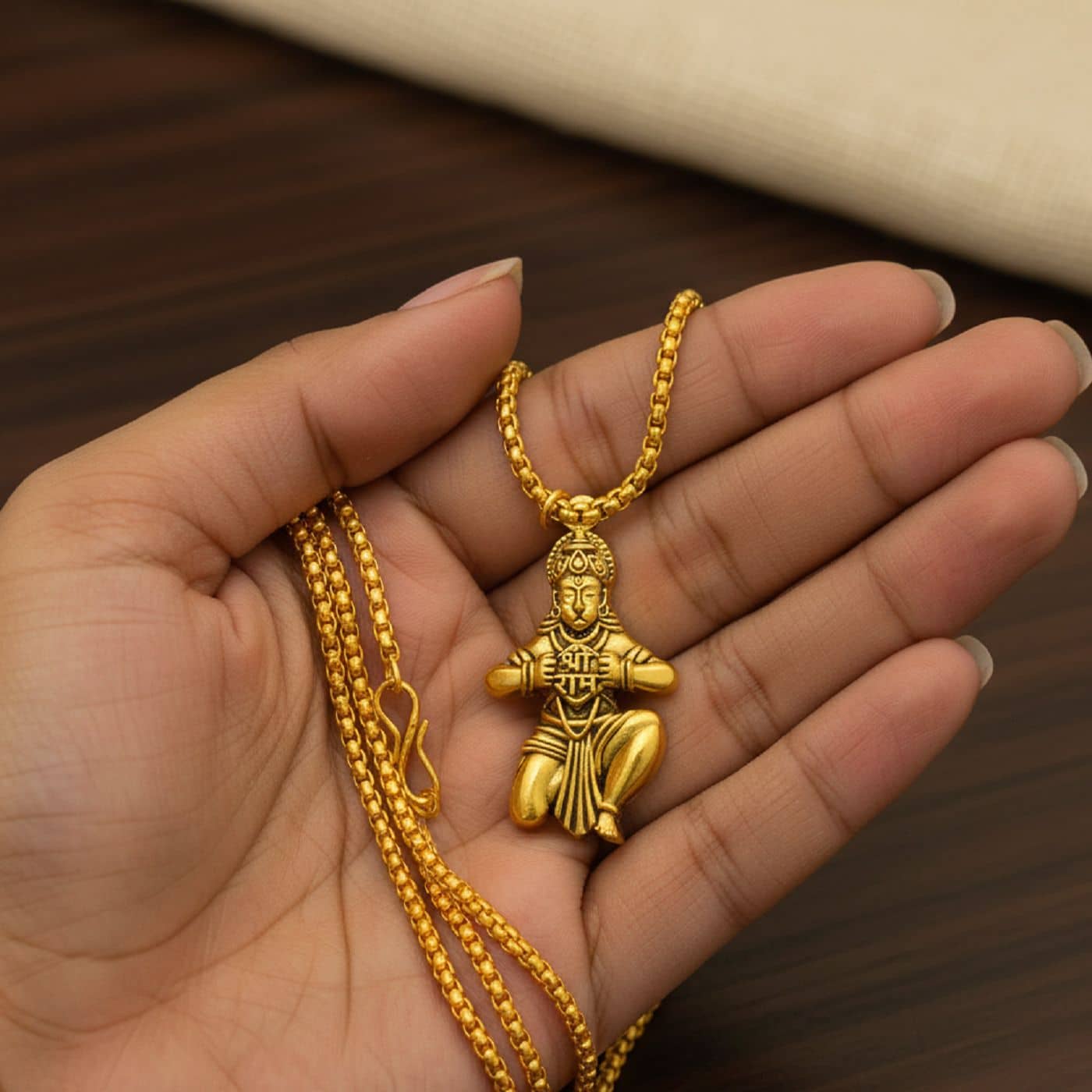 Charms Gold Religious Pendant With Chain ( Pack of 1 ) - Jewellery Sets | Buy online on ZillyBuy
