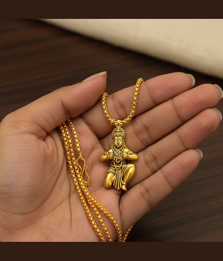 Charms Gold Religious Pendant With Chain ( Pack of 1 ) - Jewellery Sets | Buy online on ZillyBuy