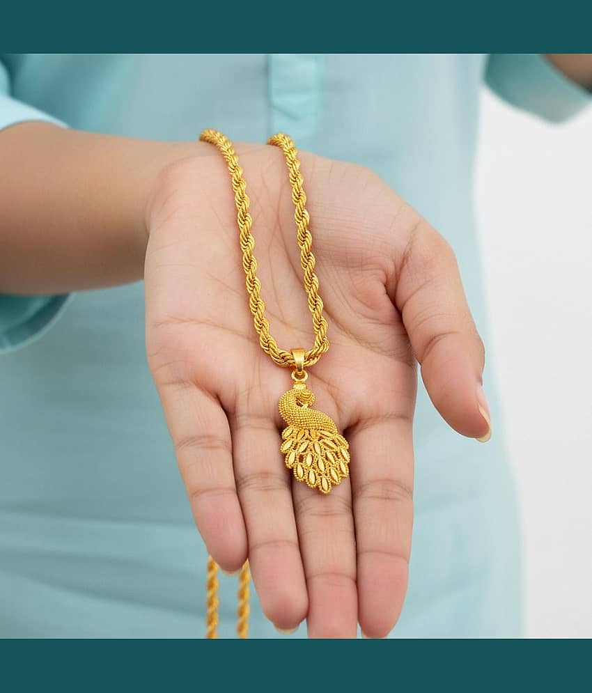 Charms Gold Religious Pendant With Chain ( Pack of 1 ) - Jewellery Sets | Buy online on ZillyBuy