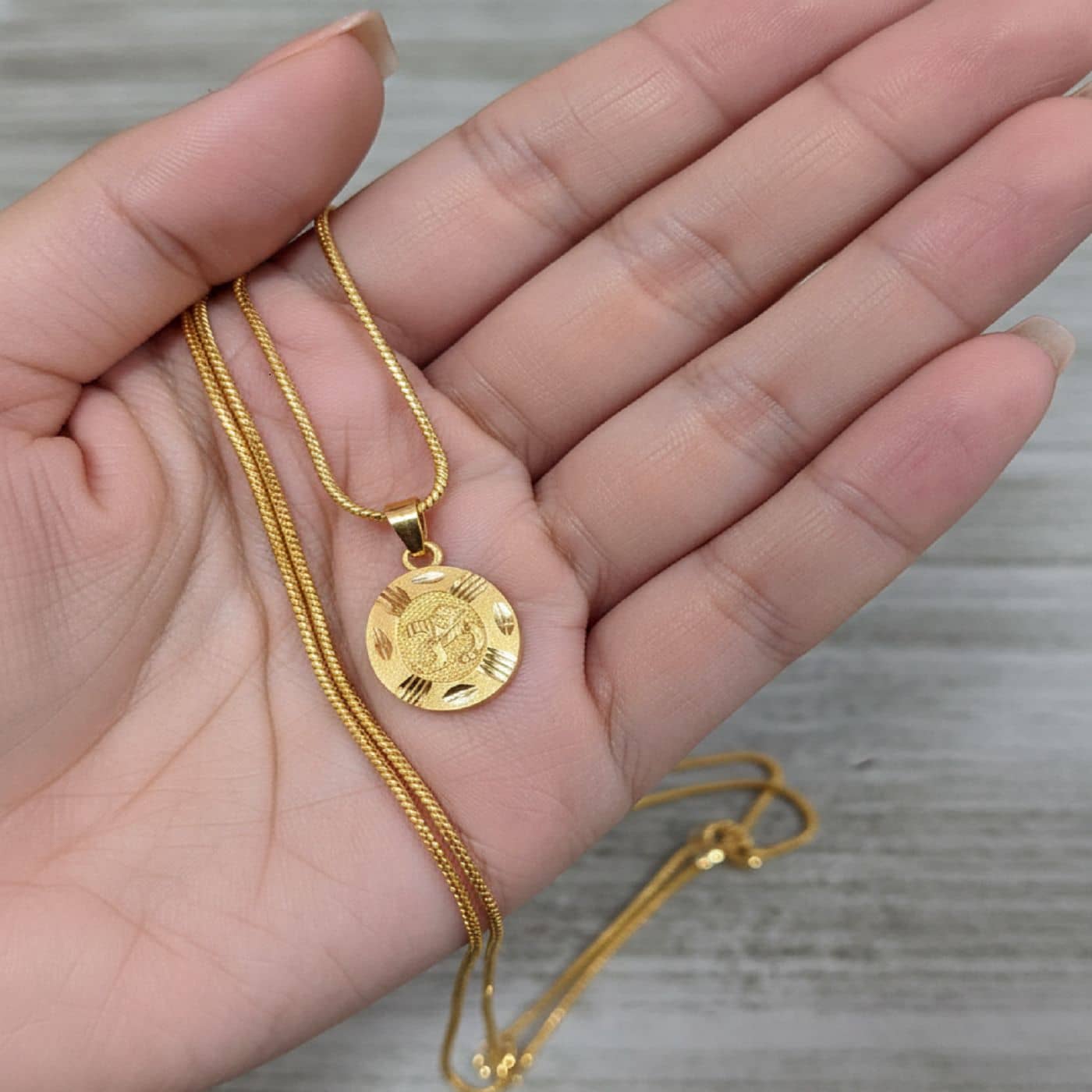 Charms Gold Religious Pendant With Chain ( Pack of 1 ) - Jewellery Sets | Buy online on ZillyBuy