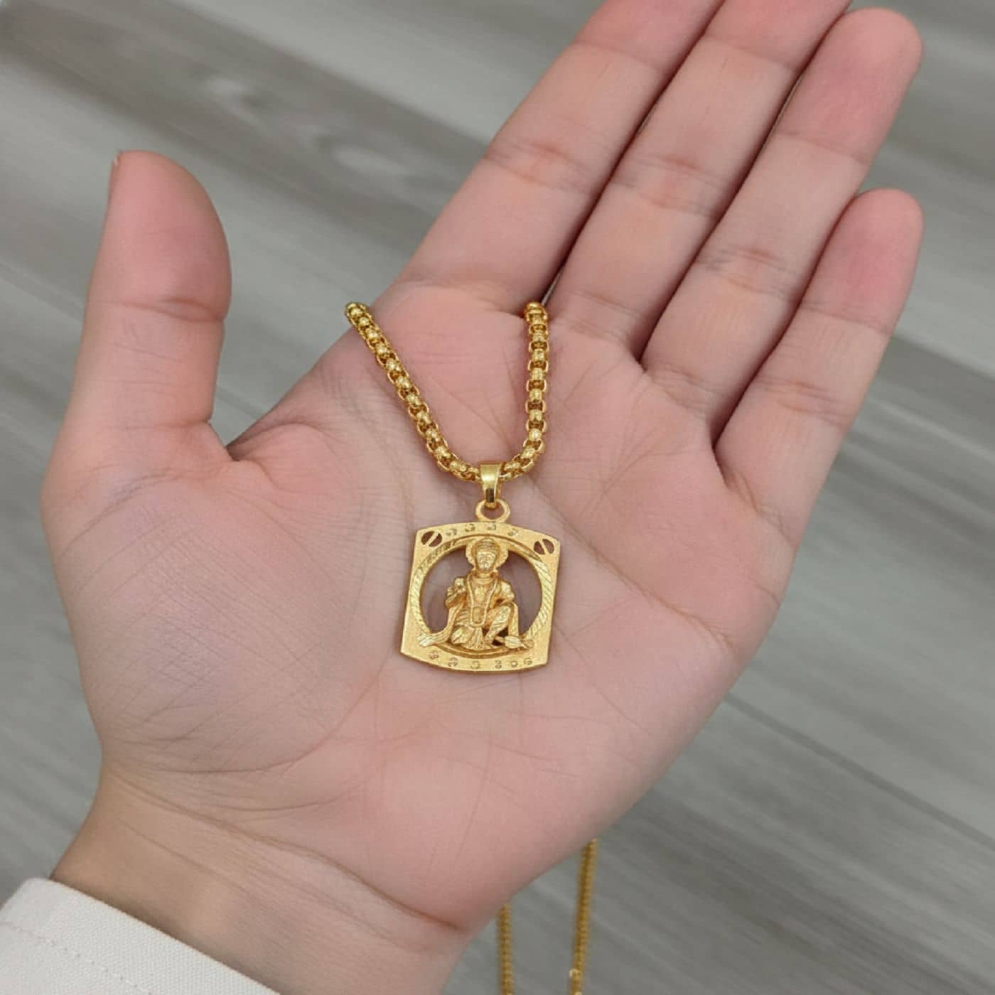 Charms Gold Religious Pendant With Chain ( Pack of 1 ) - Jewellery Sets | Buy online on ZillyBuy