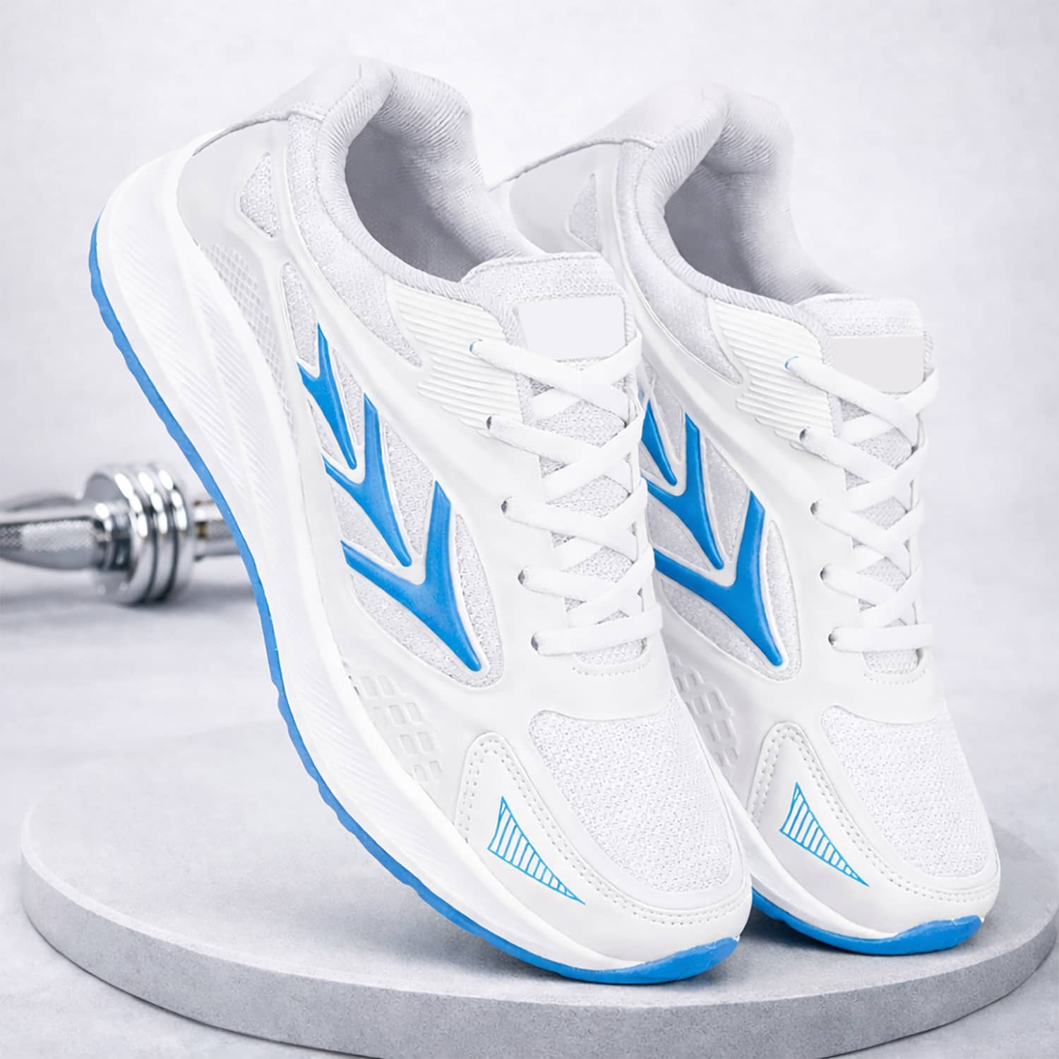 Clymb EV-01 White-Sky White Men's Sports Running Shoes - Sports Shoes | Buy online on ZillyBuy