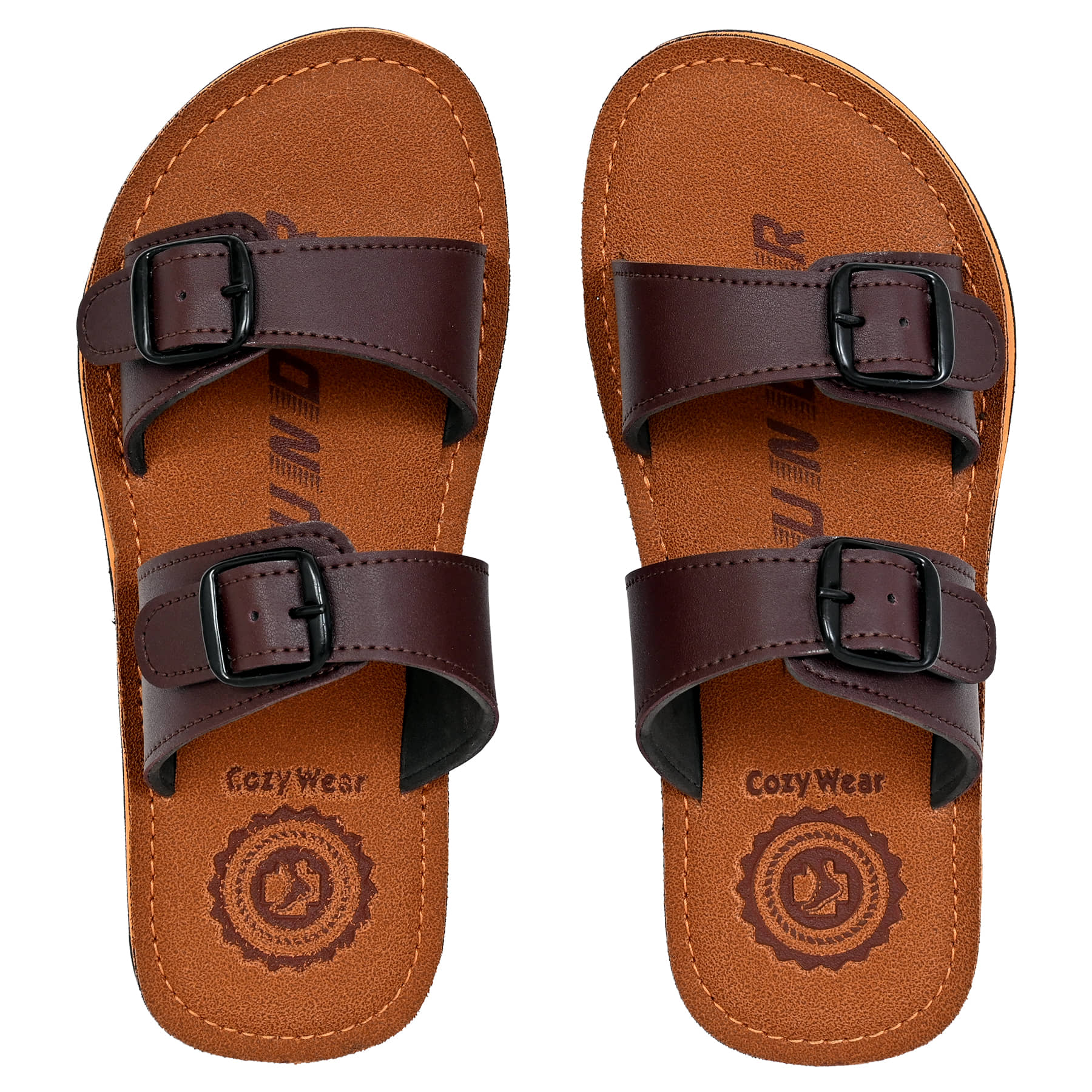 Cozy Wear Brown Men's Thong Flip Flop