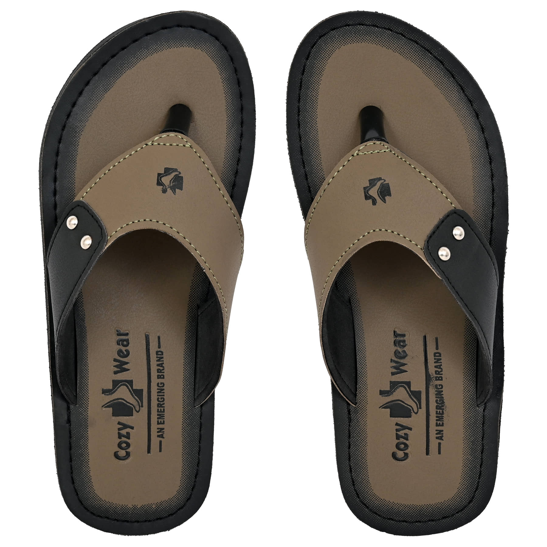 Cozy Wear Green Men's Thong Flip Flop