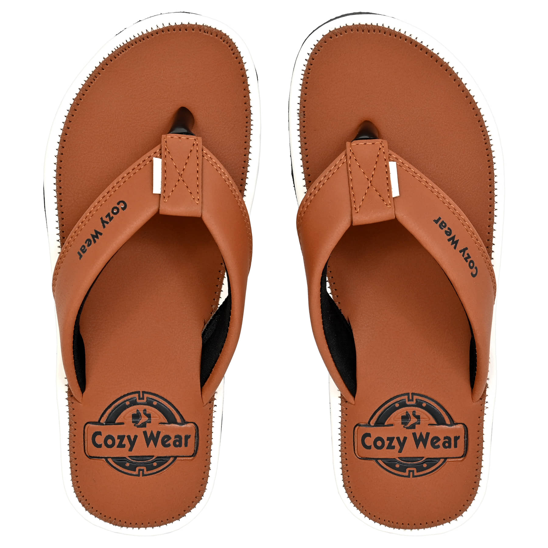 Cozy Wear Tan Men's Thong Flip Flop