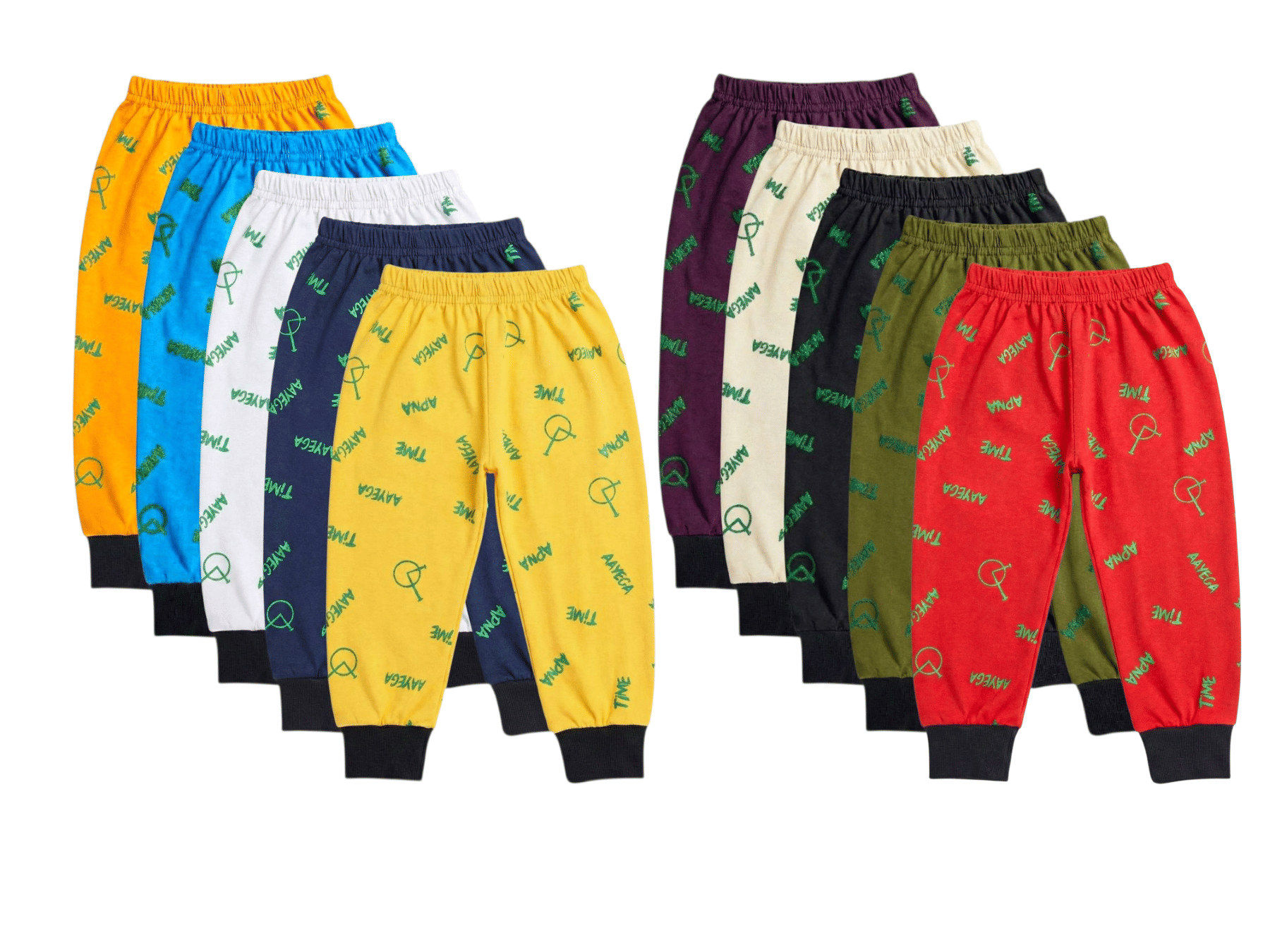 LEMONYFABRICS Pack of 10 Baby Boys Cotton Blend Trackpant ( Multicolor ) - Track Pants | Buy online on ZillyBuy