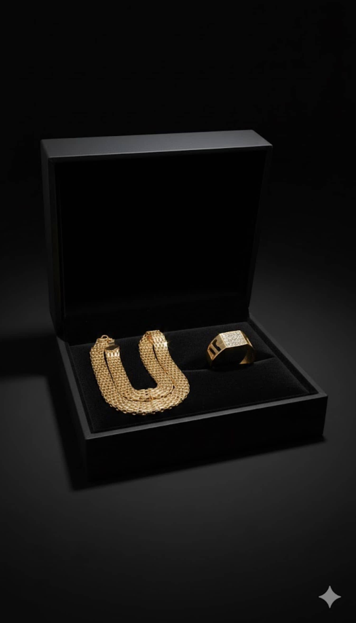 Fadiso Fashion Gold Plated Chain ( Set of 2 )
