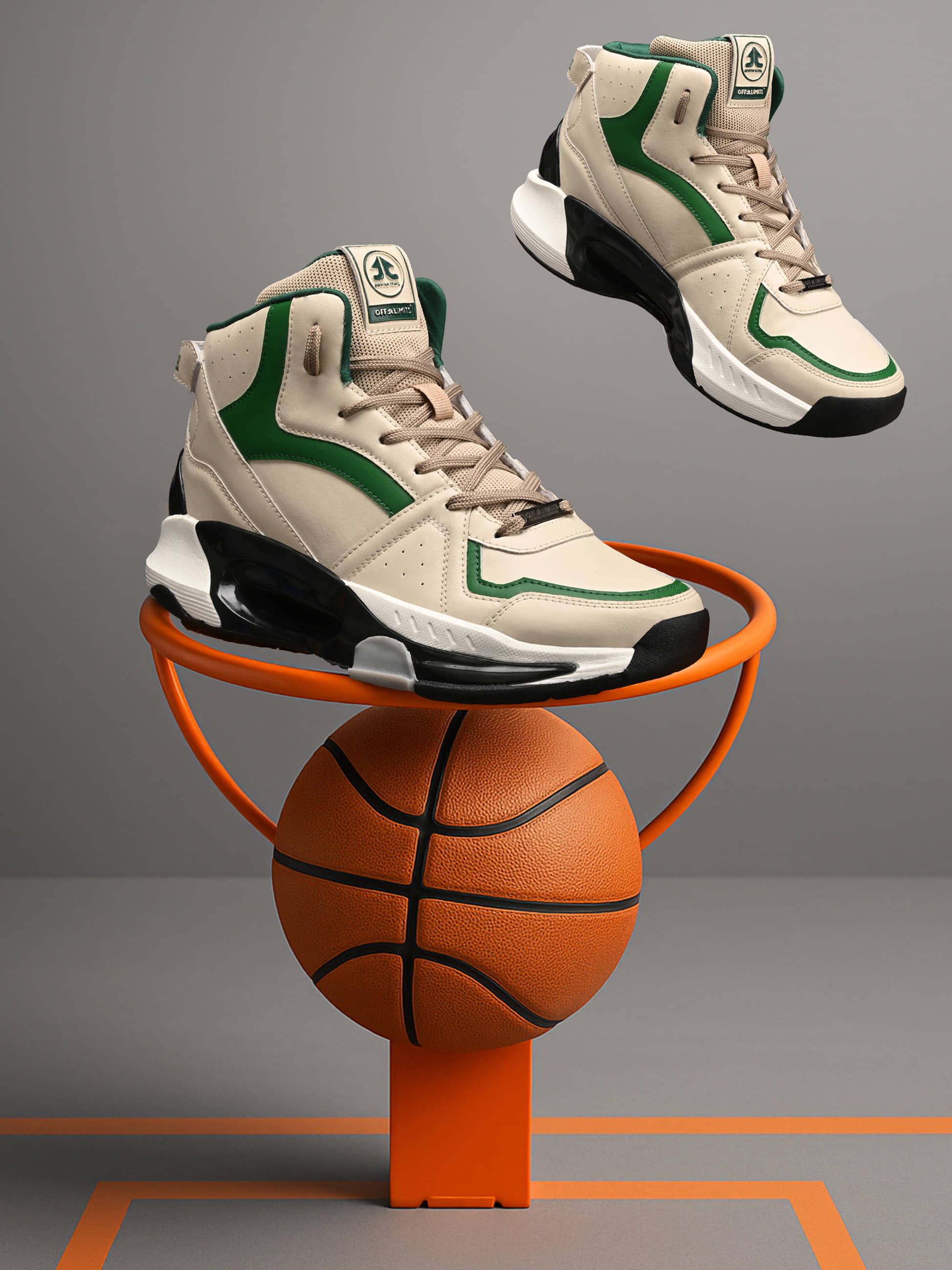 OFF LIMITS BASELINE 23 Beige Basketball Shoes - Sports Shoes | Buy online on ZillyBuy