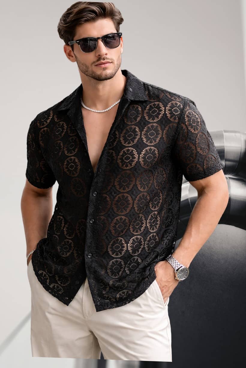 TarrenT HunT Cotton Blend Regular Fit Solids Half Sleeves Men's Casual Shirt - Black ( Pack of 1 )