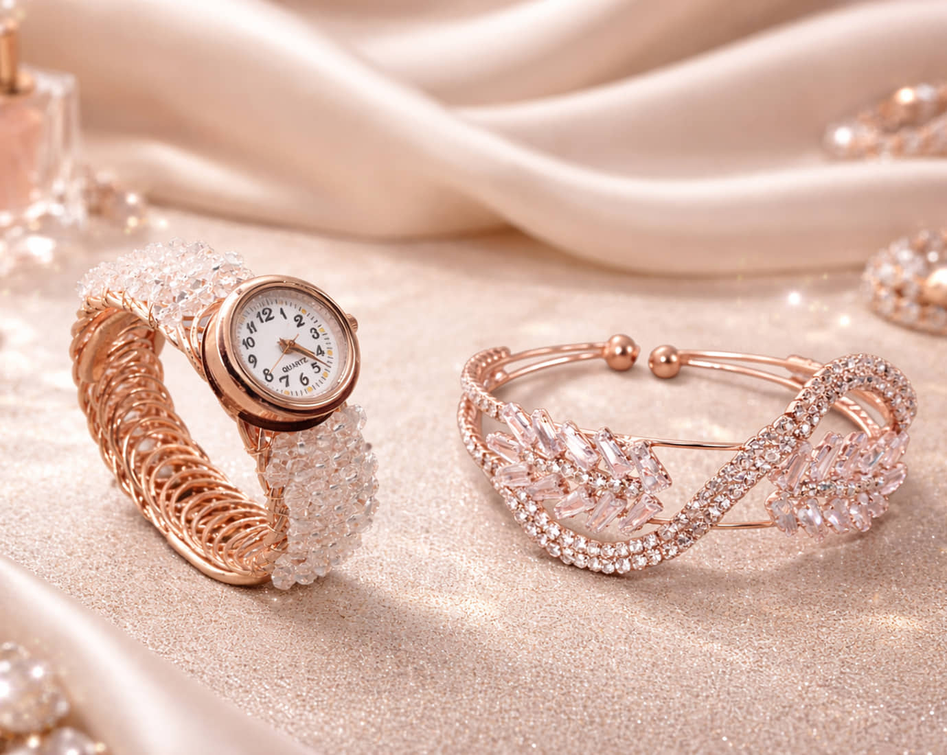 shankhraj mall Rose Gold Bracelet ( Pack of 2 ) - Bangles & Bracelets | Buy online on ZillyBuy