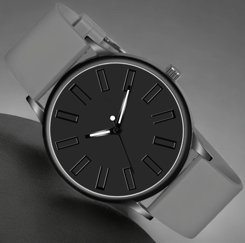 Shivark Black Silicon Analog Men's Watch