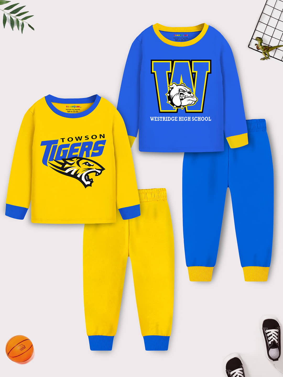Trampoline Pack of 2 Boys Cotton Blend Nightsuit Set ( Multicolor ) - Nightwear & Loungewear | Buy online on ZillyBuy