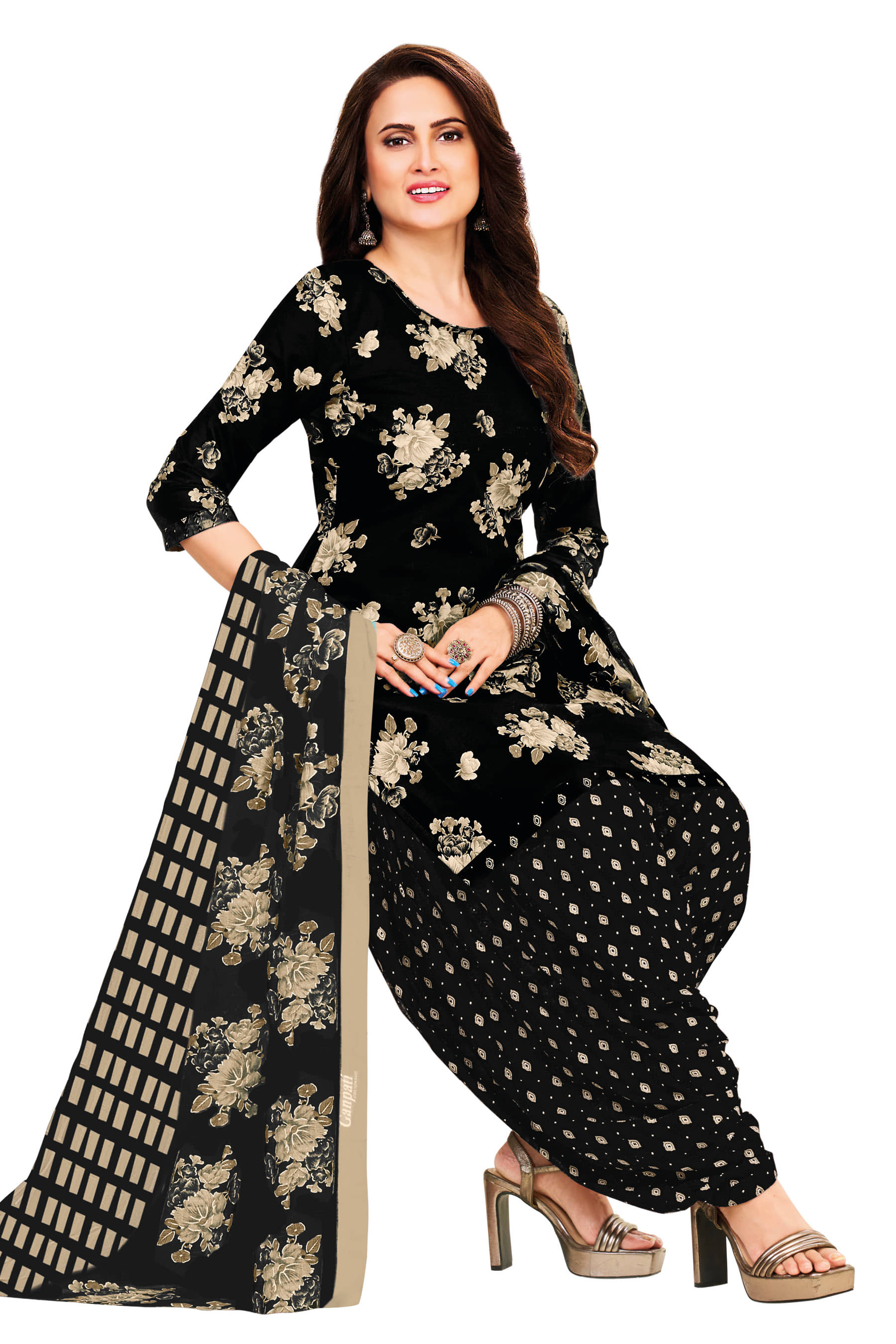 shree jeenmata collection Women's Cotton Unstitched Salwar Suit - Unstitched Fabrics | Buy online on ZillyBuy