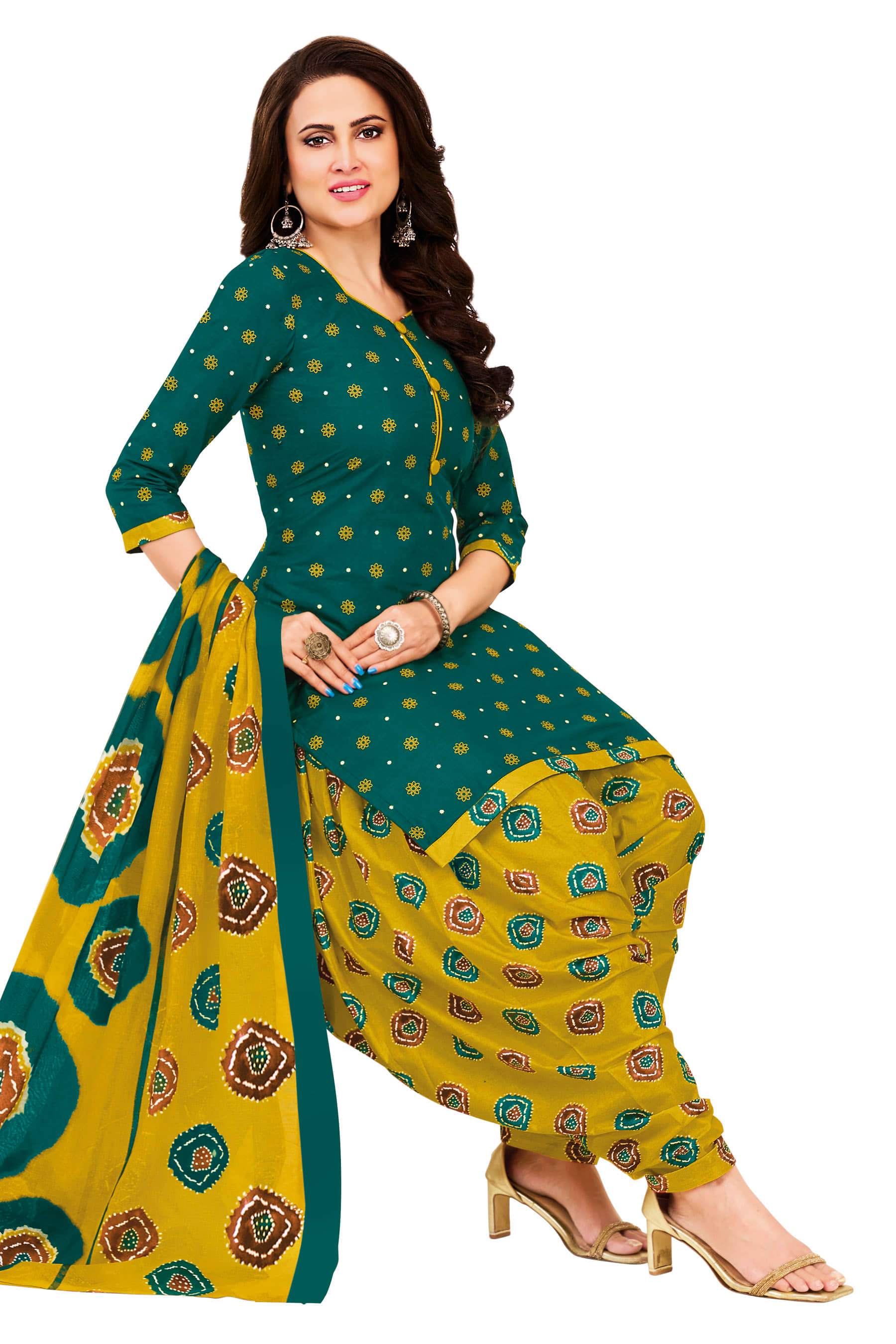 shree jeenmata collection Women's Cotton Unstitched Salwar Suit - Unstitched Fabrics | Buy online on ZillyBuy