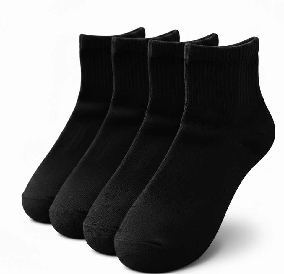 Alamos Pack of 10 Men's Cotton Blend Ankle Length Socks ( Black ) - Socks | Buy online on ZillyBuy