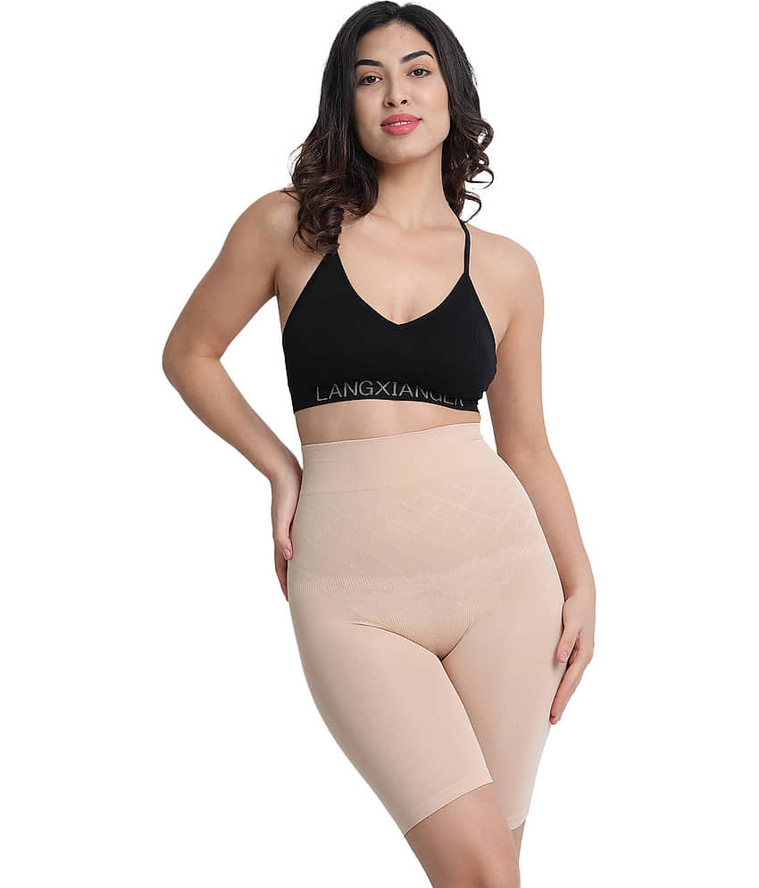 DJ FINDER Cotton Women Tummy & Thigh Shaper ( Beige , Pack of 1 ) - Shapewear | Buy online on ZillyBuy