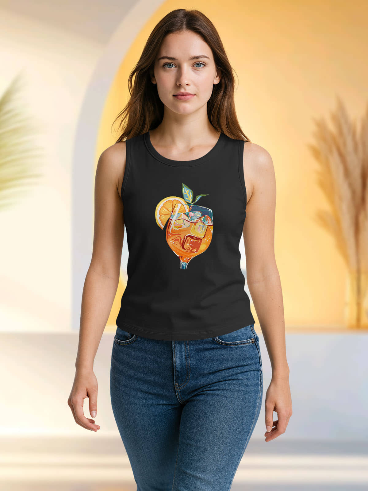 HELLCAT Sleeveless Womens Tshirt | Tshirt for Women_Black11