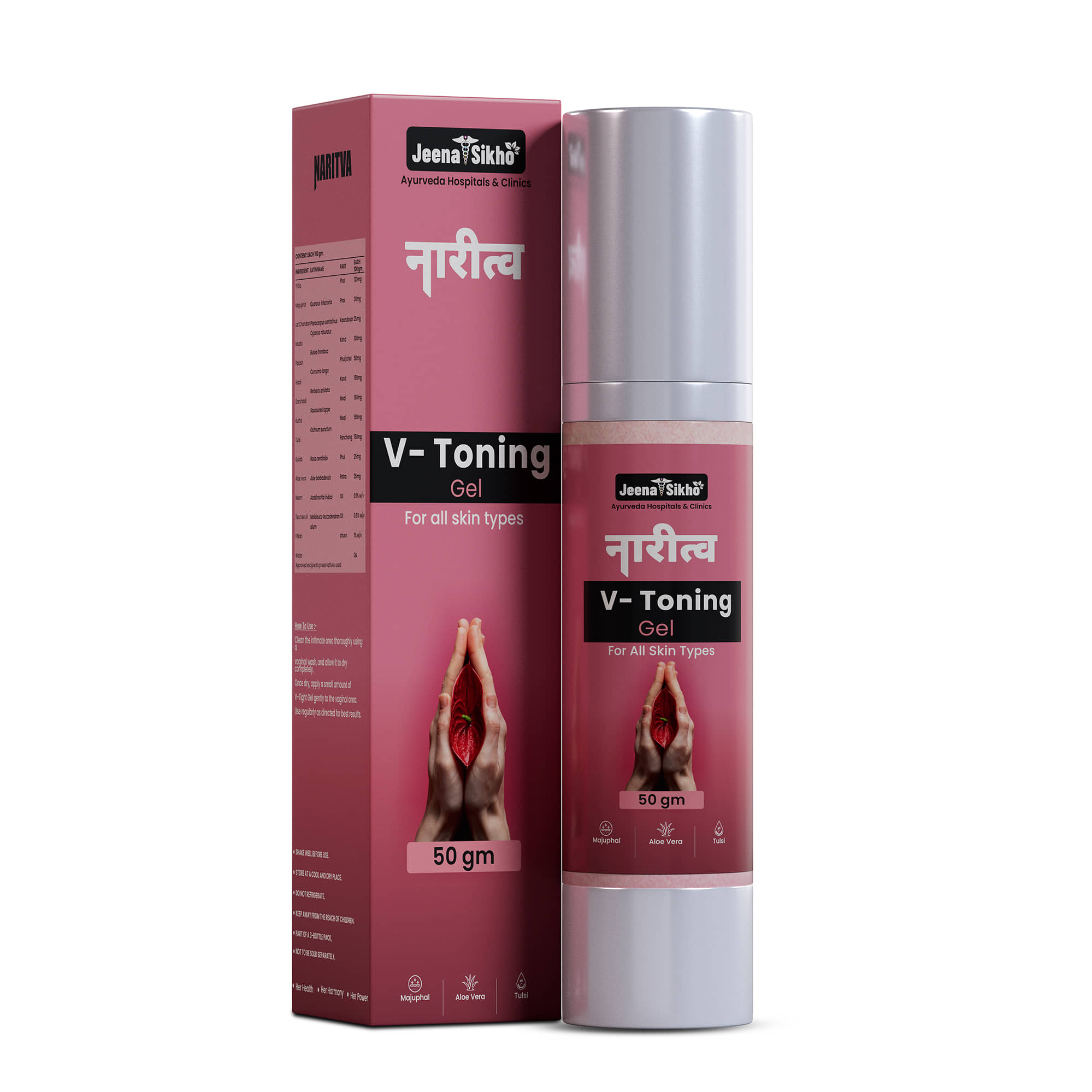 Jeena Sikho Naritva V Toning Gel |For Daily Intimate Hygiene Routine | Suitable for All Skin Types, 50 Gm