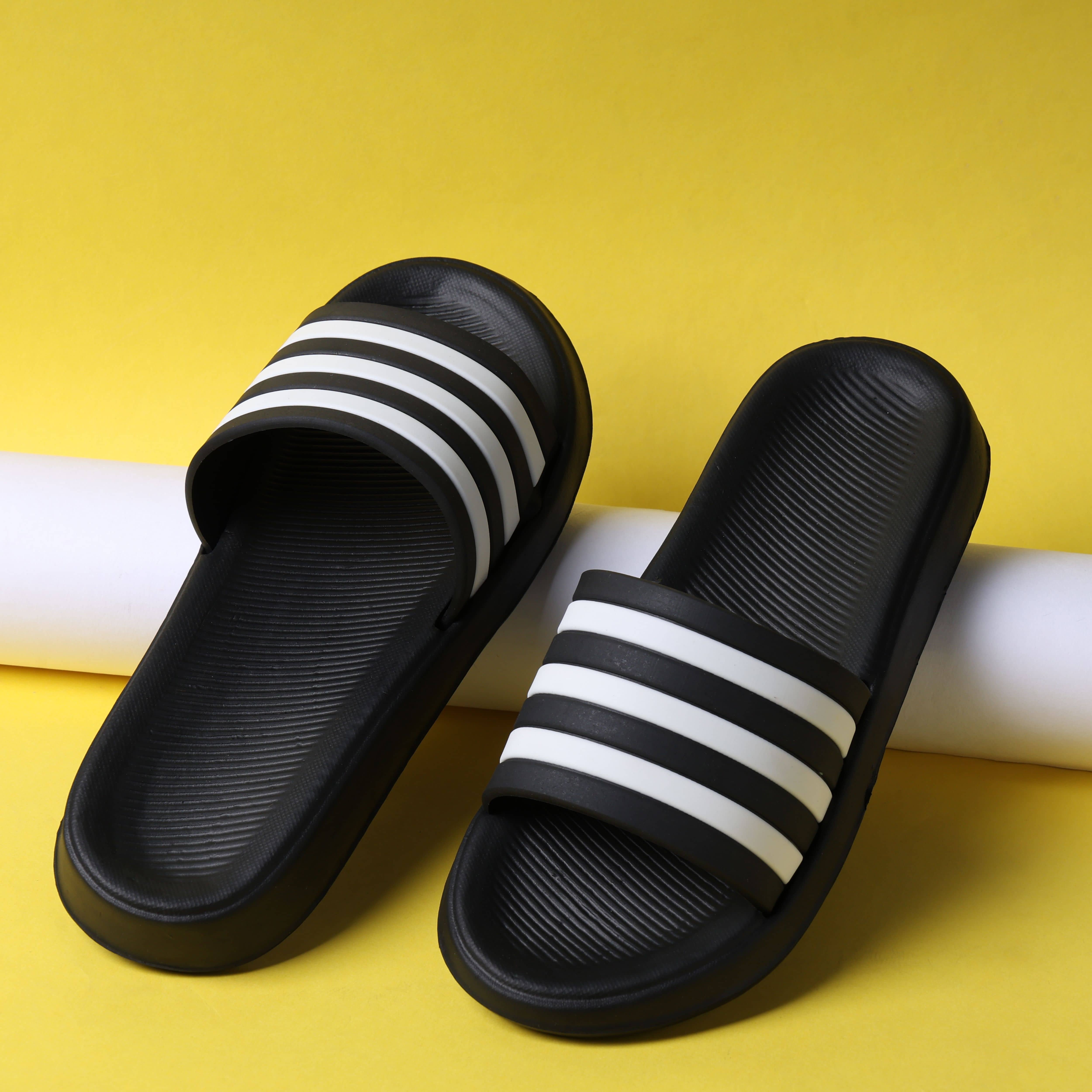 KNIEVL Black Men's Slide Flip Flop