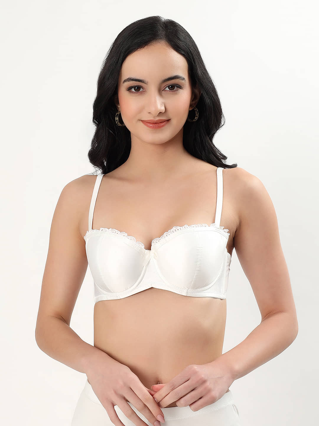 PARKHA Pack of 1 Polyester Heavily Padded Balconette Bra For Women ( Black )