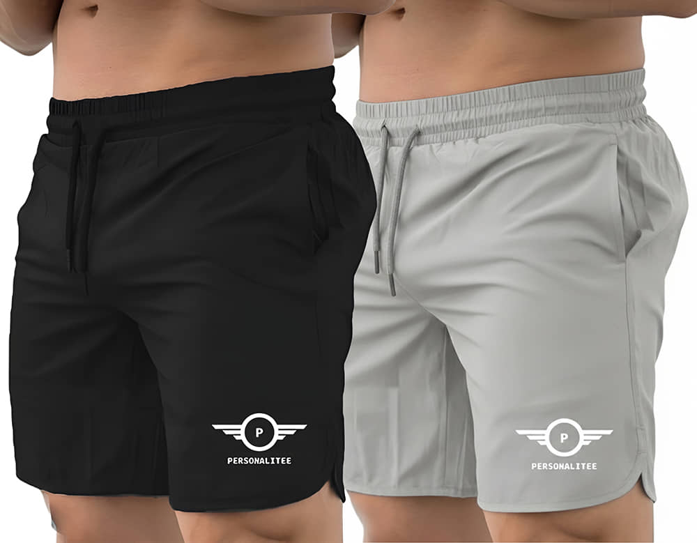 PERSONALITEE Multicolor 2 Polyester Blend Men's Shorts ( Pack of 2 ) - Shorts | Buy online on ZillyBuy