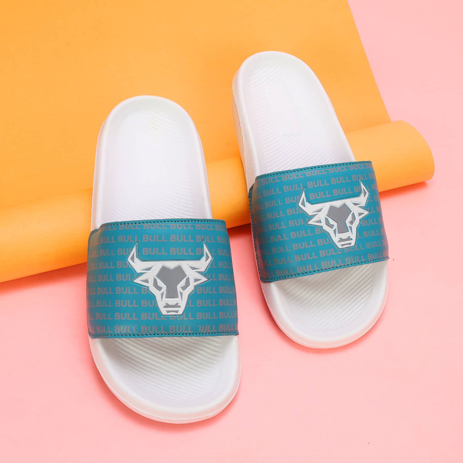 PERY PAO Sea Green Men's Slide Flip Flop