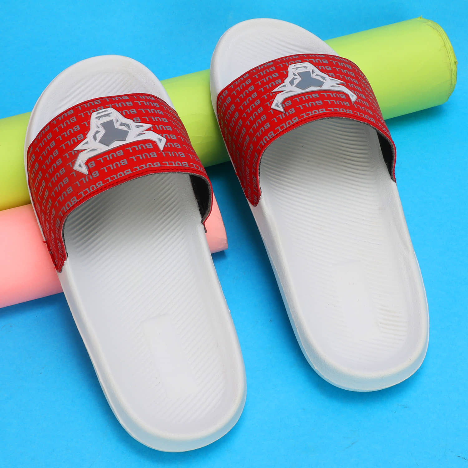 Q tick Red Men's Slide Flip Flop