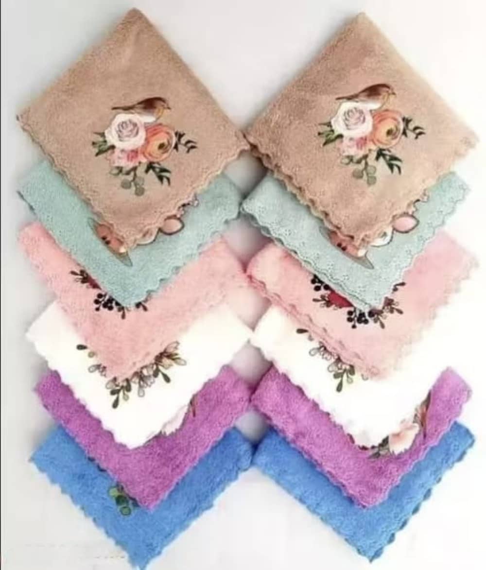 Suraj Enterprises Pack of 10 Microfibre 351-400 -GSM Hand Towel ( Multicolor ) - Towels | Buy online on ZillyBuy