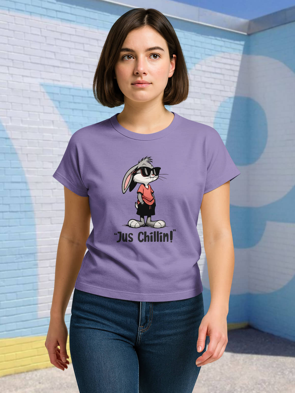 HELLCAT Mulitcolor Trendy Printed Body Fit T-Shirt for Women | Pack of 1 T-Shirt_Purple11
