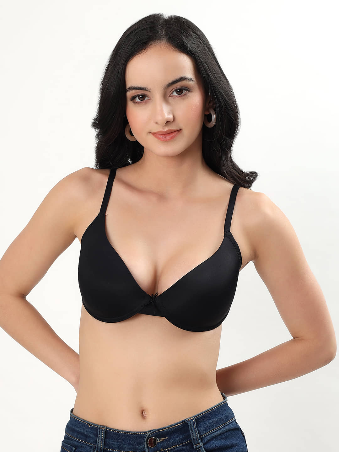 PARKHA Pack of 1 Polyester Heavily Padded T-Shirt Bra For Women ( White )
