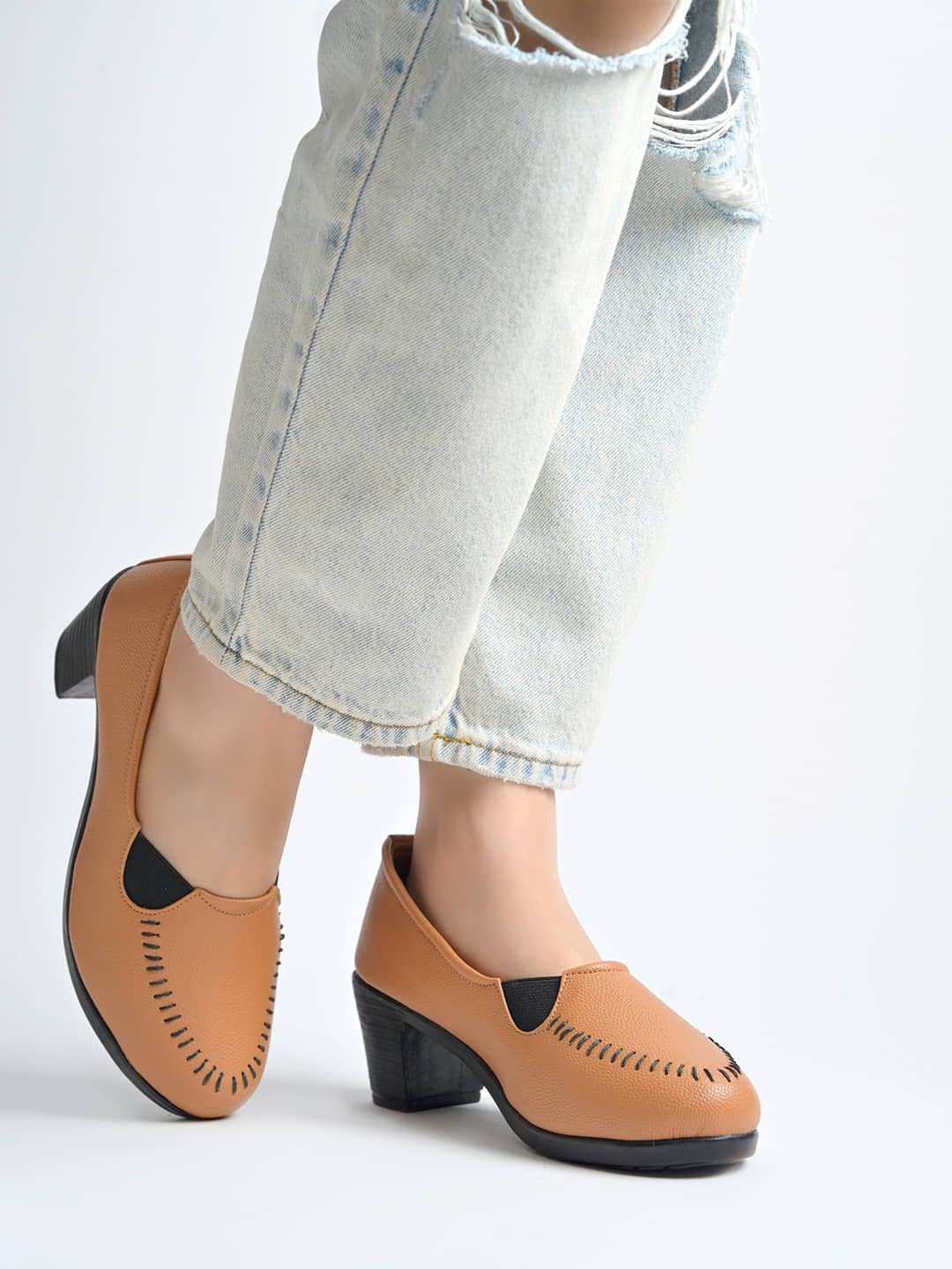 Shoetopia Tan Women's Pumps Heels - Heels | Buy online on ZillyBuy