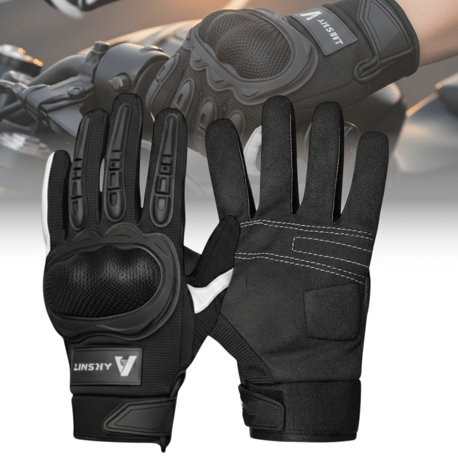 AKSMIT Black Polyester Men's Biker Gloves ( Pack of 1 ) - Jewellery Sets | Buy online on ZillyBuy
