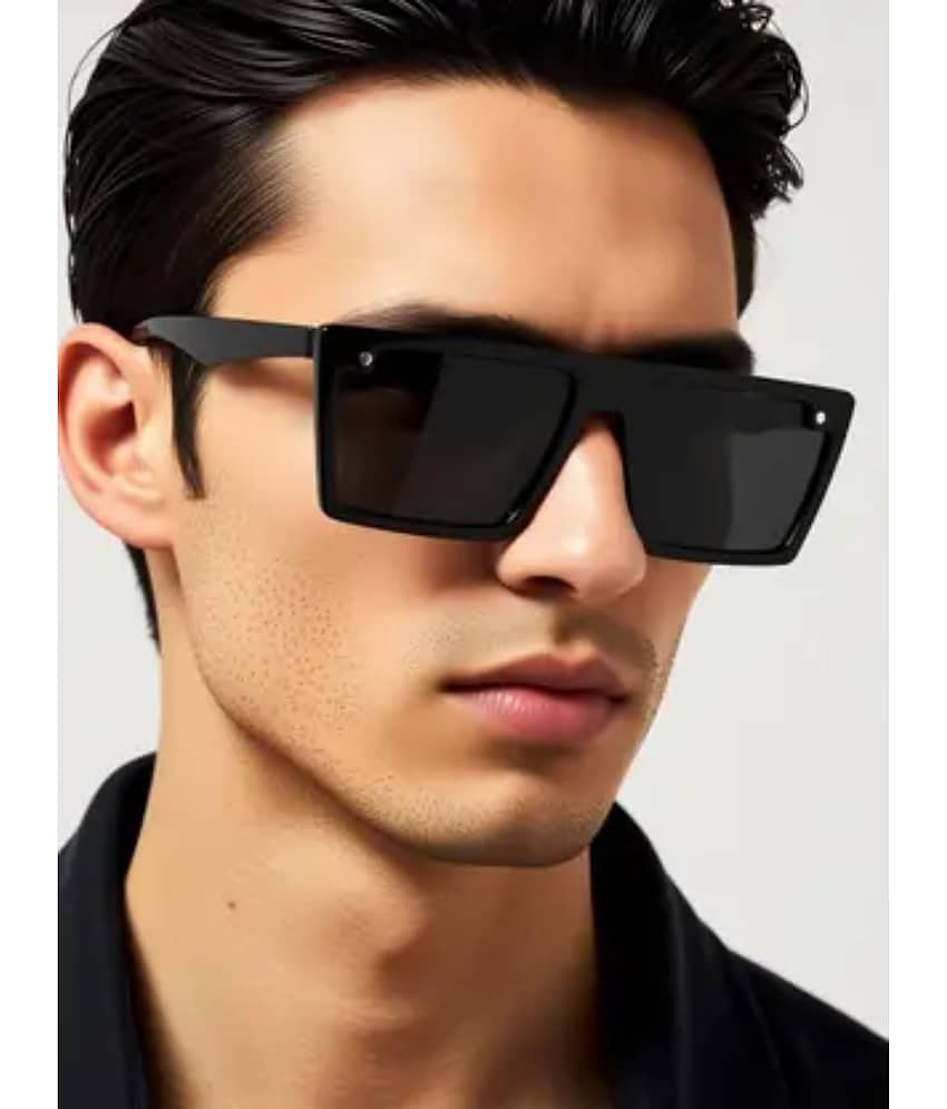 BANDSMITH Black Rectangular Sunglasses ( Pack of 1 ) - Sunglasses | Buy online on ZillyBuy