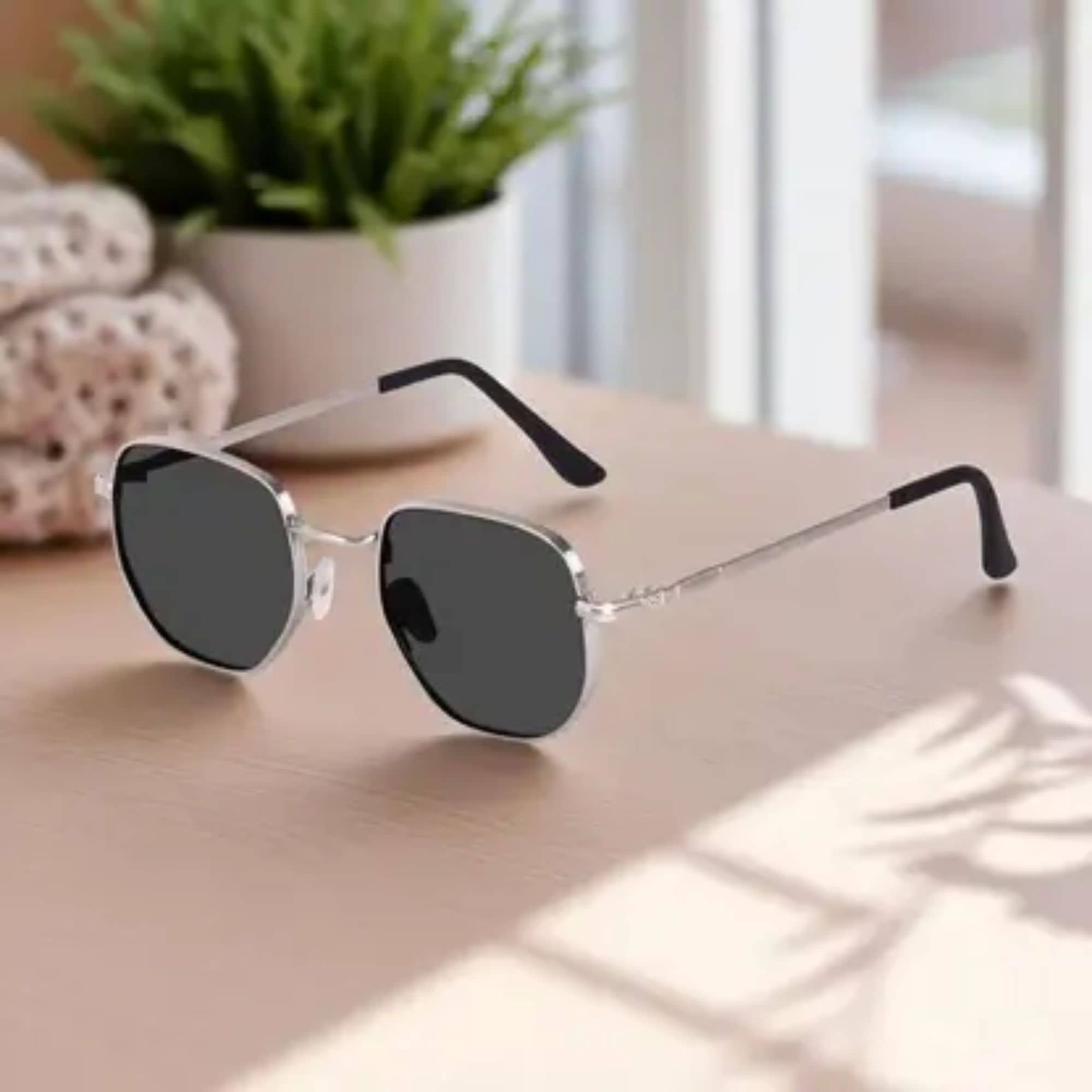 BANDSMITH Silver Oval Sunglasses ( Pack of 1 ) - Sunglasses | Buy online on ZillyBuy
