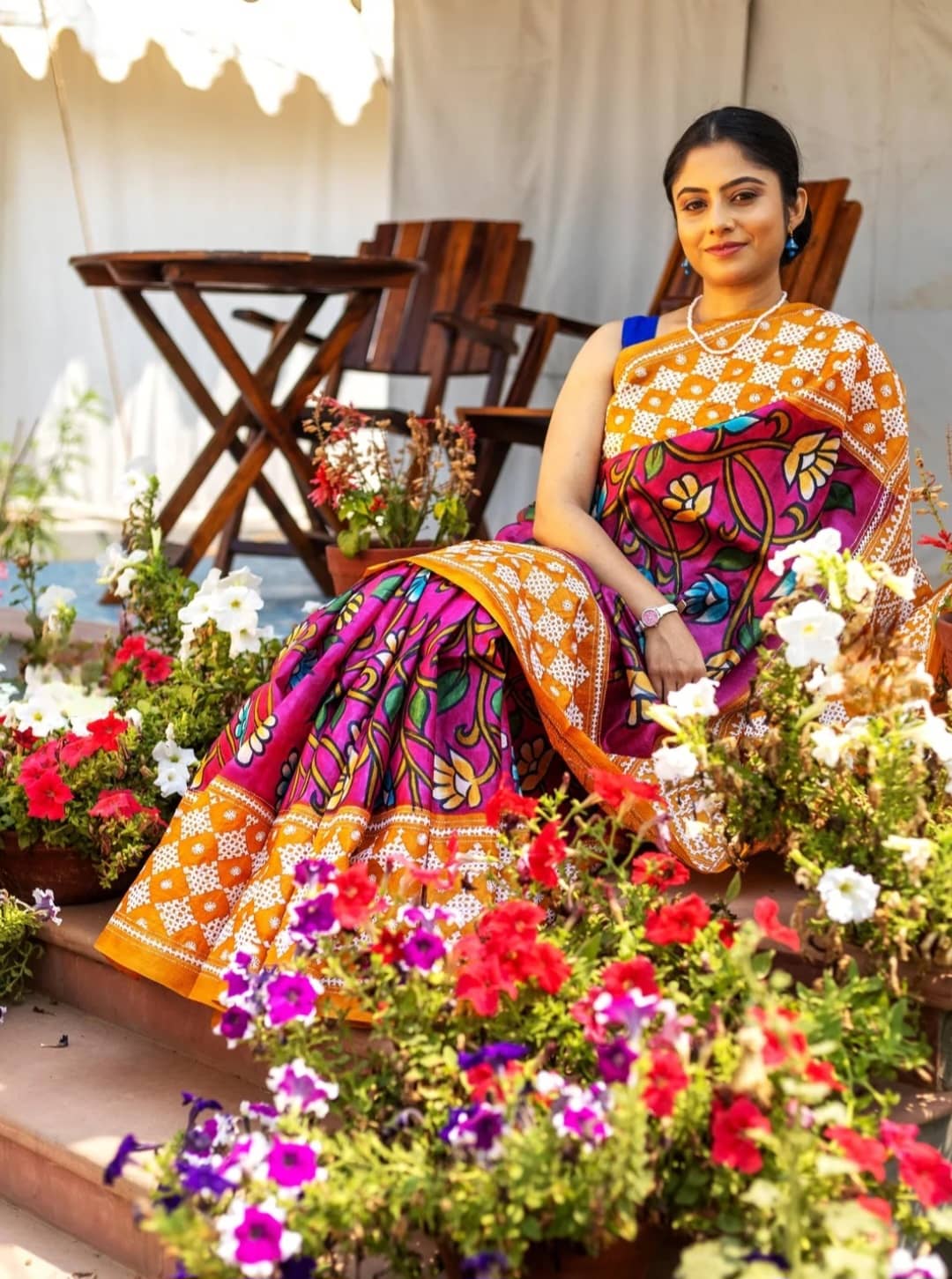 Gazal Fashions Cotton Silk Printed Kashmiri Kani Saree With Unstitched Blouse Piece ( Multicolor ) - Sarees | Buy online on ZillyBuy