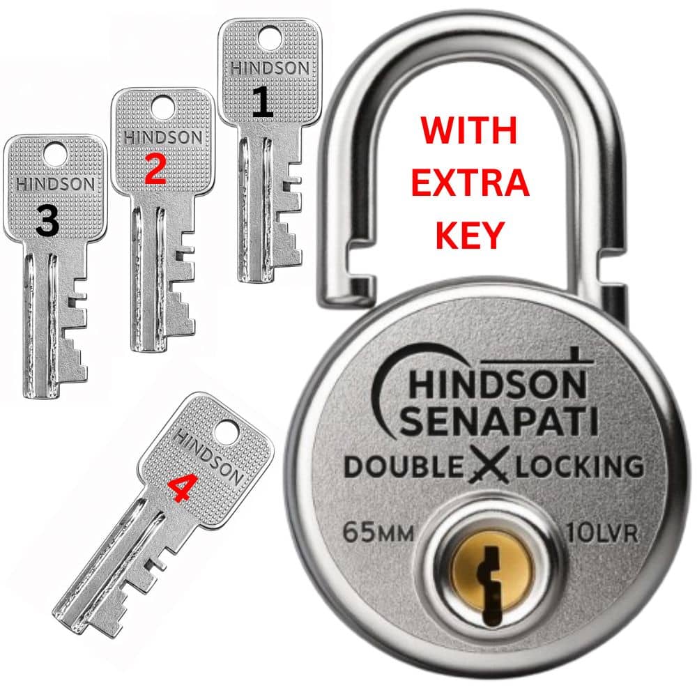 Hindson Silver Pad Lock ( Pack of 1 )