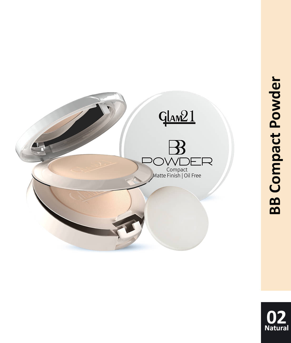 Glam21 2in1 Compact Powder Weightless Peerless Longlasting Matte Finish Look 20g Shade-01