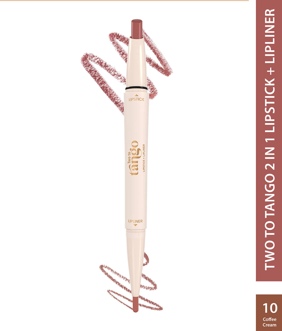 Glam21 Two To Tango Lipstick+Lipliner Duo | Smudgeproof Non-Transfer Matte Finish Coffee Cream, 0.65 G